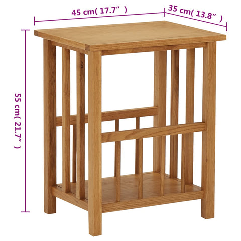 Zeitungstisch 45x35x55 cm Eiche Massivholz