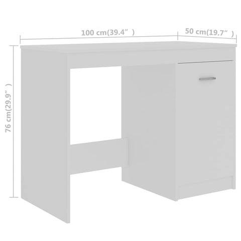 vidaXL Schreibtisch Weiß 140x50x76 cm Holzwerkstoff