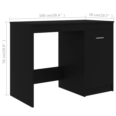 vidaXL Schreibtisch Schwarz 140x50x76 cm Holzwerkstoff