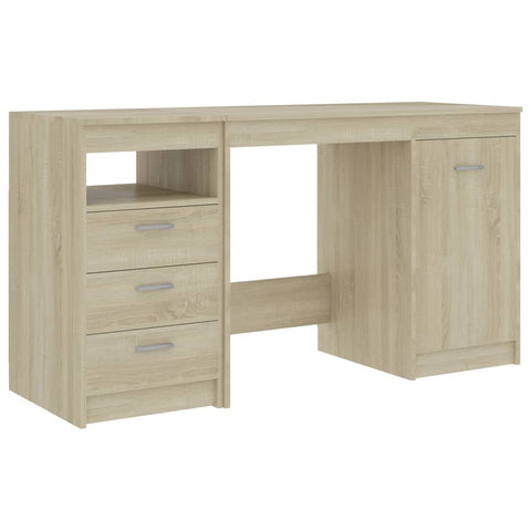 vidaXL Schreibtisch Sonoma-Eiche 140x50x76 cm Holzwerkstoff