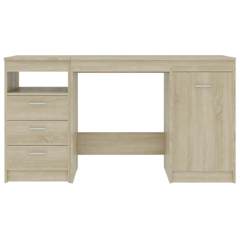 vidaXL Schreibtisch Sonoma-Eiche 140x50x76 cm Holzwerkstoff