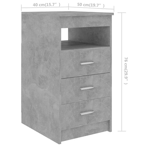 vidaXL Schreibtisch Betongrau 140x50x76 cm Holzwerkstoff