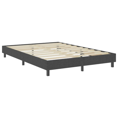 vidaXL Boxspringbett Dunkelgrau Stoff 160x200 cm