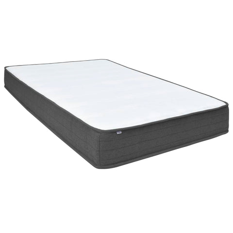 vidaXL Boxspringbett Dunkelgrau Stoff 160x200 cm