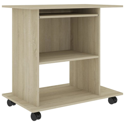 vidaXL Schreibtisch Sonoma-Eiche 80x50x75 cm Holzwerkstoff