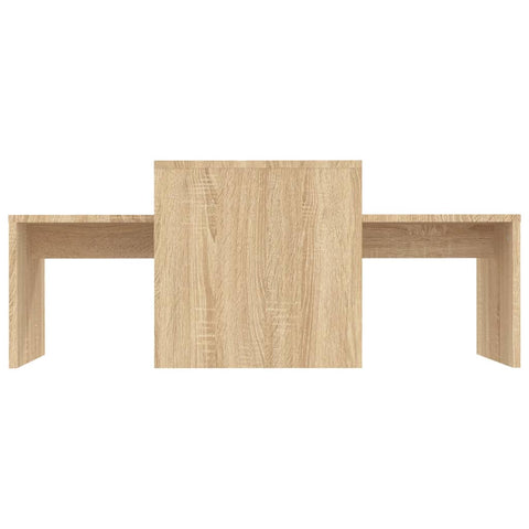 vidaXL Couchtisch-Set Sonoma-Eiche 100x48x40 cm Holzwerkstoff