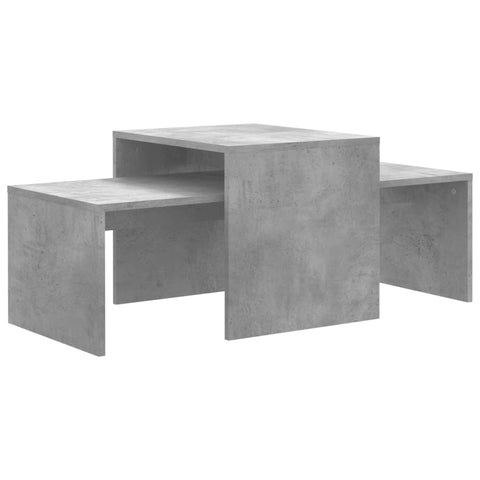 vidaXL Couchtisch-Set Betongrau 100x48x40 cm Holzwerkstoff