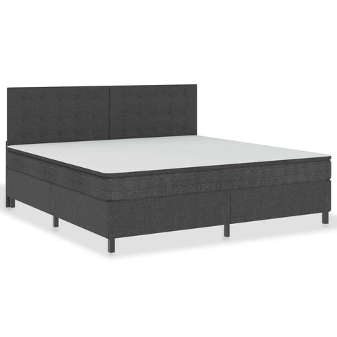 Boxspringbett Dunkelgrau Stoff 200x200 cm