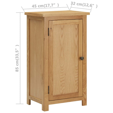 vidaXL Schrank 45 x 32 x 85 cm Eiche Massivholz