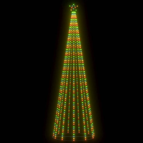 vidaXL Weihnachtsbaum in Kegelform 752 LEDs Bunt 160x500 cm