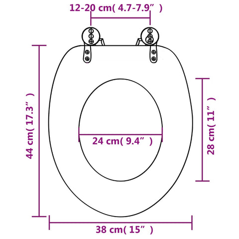 Toilettensitz mit Soft-Close-Deckel MDF Tiefsee-Design