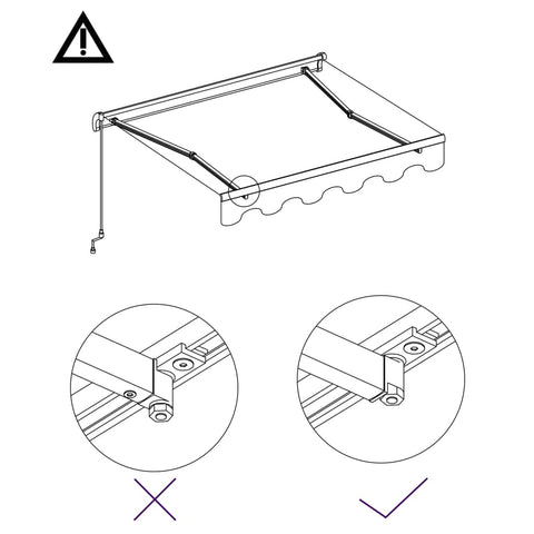 Automatisch Einziehbare Markise 450×300 cm Blau und Weiß