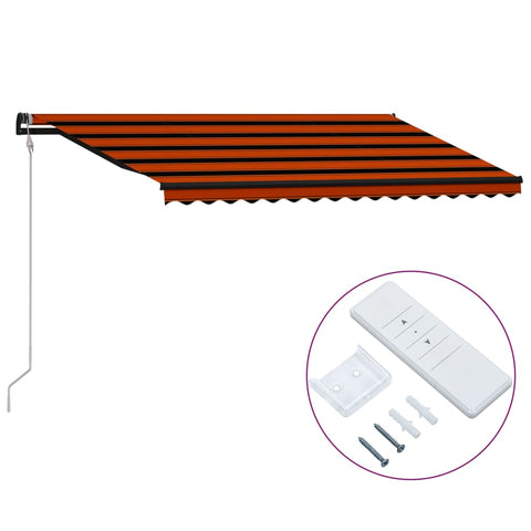 Automatisch Einziehbare Markise 450×300 cm Orange und Braun