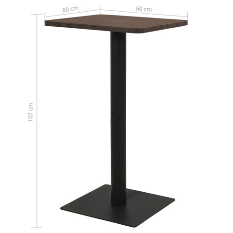 Bistrotisch Dunkle Esche 60x60x107 cm