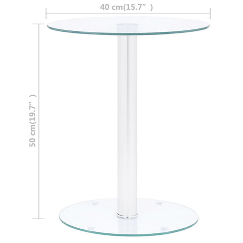 Couchtisch Transparent 40 cm Hartglas