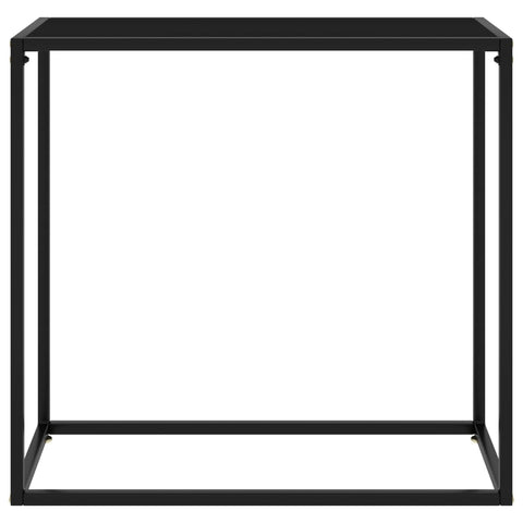 vidaXL Konsolentisch Schwarz 80x35x75 cm Hartglas