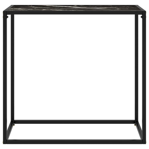 vidaXL Konsolentisch Schwarz 80x35x75 cm Hartglas