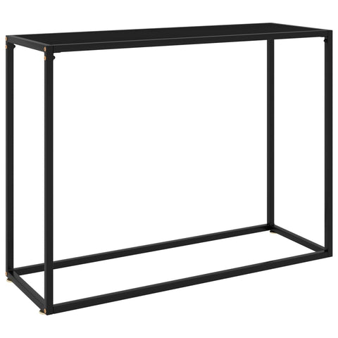 vidaXL Konsolentisch Schwarz 100x35x75 cm Hartglas