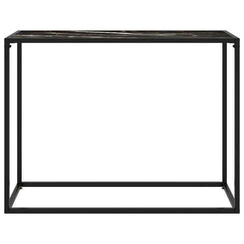 vidaXL Konsolentisch Schwarz 100x35x75 cm Hartglas