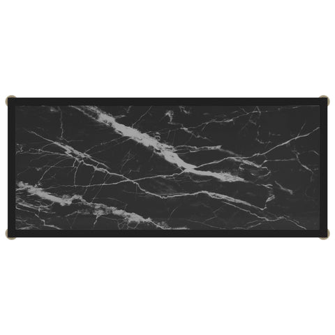 vidaXL Konsolentisch Schwarz 80x35x75 cm Hartglas