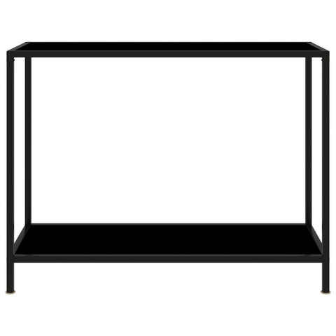 vidaXL Konsolentisch Schwarz 100x35x75 cm Hartglas