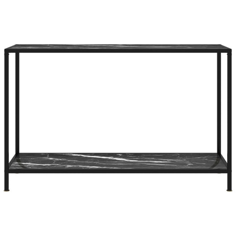 vidaXL Konsolentisch Schwarz 120x35x75 cm Hartglas