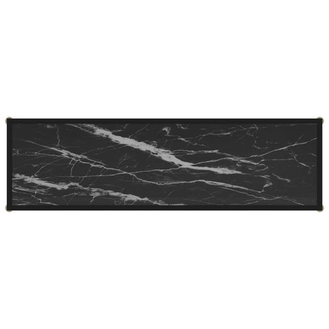 vidaXL Konsolentisch Schwarz 120x35x75 cm Hartglas