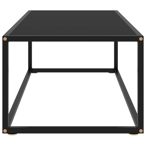 vidaXL Couchtisch Schwarz mit Schwarzem Glas 100x50x35 cm