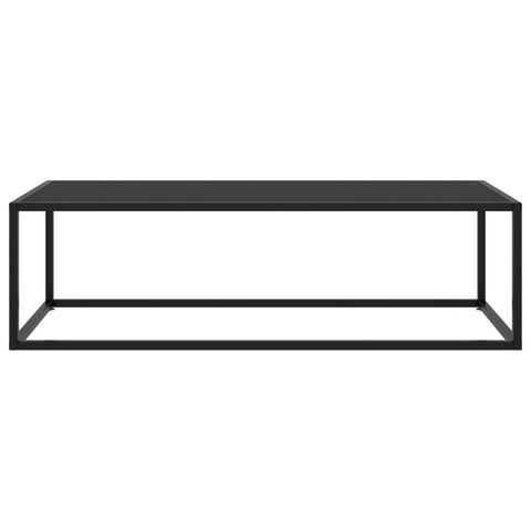 vidaXL Couchtisch Schwarz mit Schwarzem Glas 120x50x35 cm