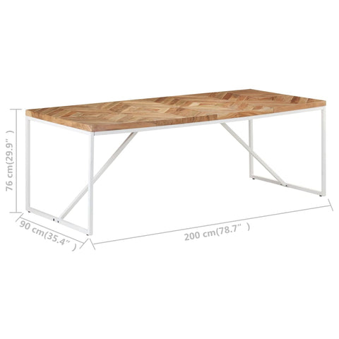 Esstisch 200x90x76 cm Massivholz Akazie und Mango