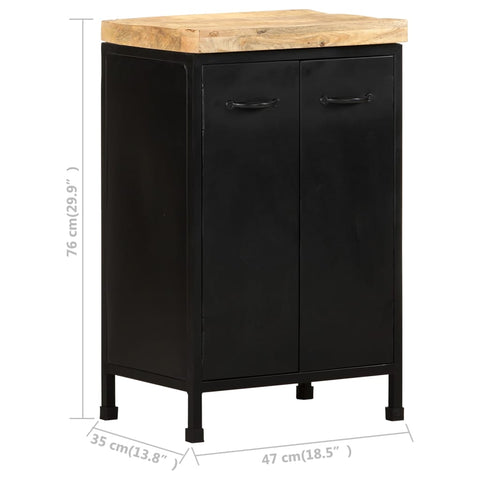 vidaXL Sideboard 47x35x76 cm Raues Mangoholz