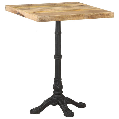 vidaXL Bistrotisch 60x60x77 cm Raues Mangoholz