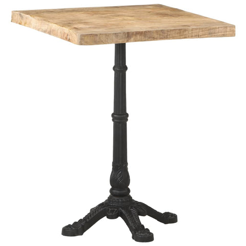 vidaXL Bistrotisch 60x60x77 cm Raues Mangoholz