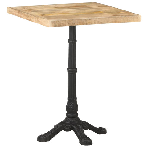 vidaXL Bistrotisch 60x60x77 cm Raues Mangoholz