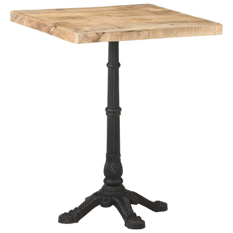 vidaXL Bistrotisch 60x60x77 cm Raues Mangoholz