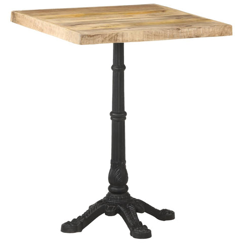 vidaXL Bistrotisch 60x60x77 cm Raues Mangoholz