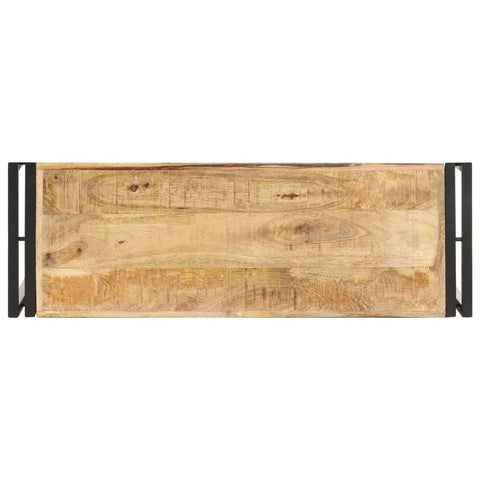 vidaXL Konsolentisch 90x30x75 cm Raues Mangoholz