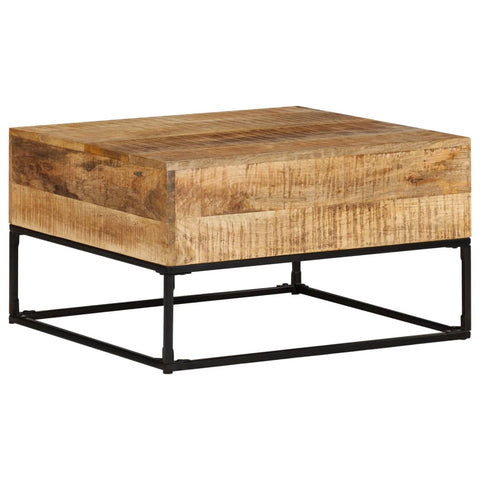 vidaXL Couchtisch 68x68x41 cm Raues Mangoholz