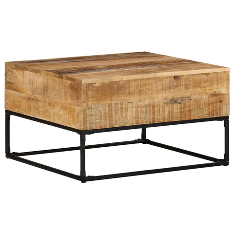 vidaXL Couchtisch 68x68x41 cm Raues Mangoholz