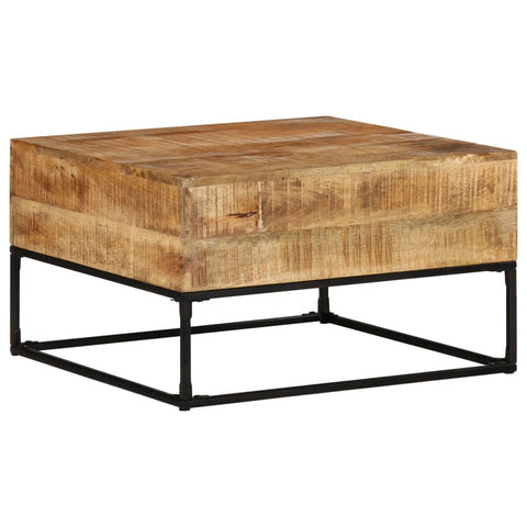 vidaXL Couchtisch 68x68x41 cm Raues Mangoholz