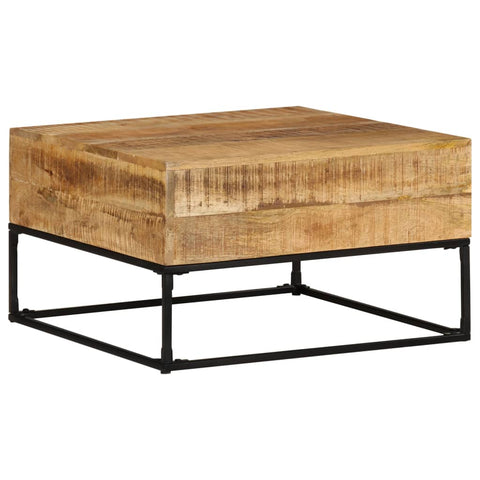 vidaXL Couchtisch 68x68x41 cm Raues Mangoholz