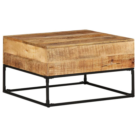 vidaXL Couchtisch 68x68x41 cm Raues Mangoholz