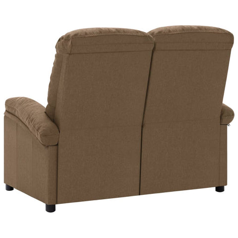 2-Sitzer-Sofa Verstellbar Taupe Stoff