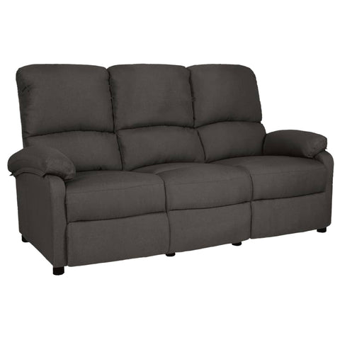 vidaXL 3-Sitzer-Sofa Verstellbar Dunkelgrau Stoff