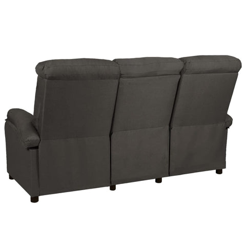 vidaXL 3-Sitzer-Sofa Verstellbar Dunkelgrau Stoff