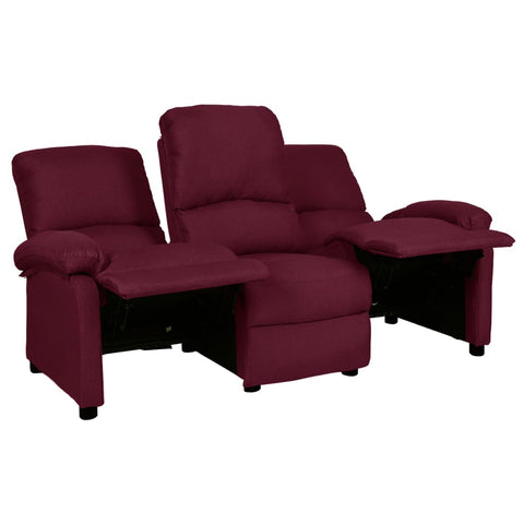 3-Sitzer-Sofa Verstellbar Lila Stoff