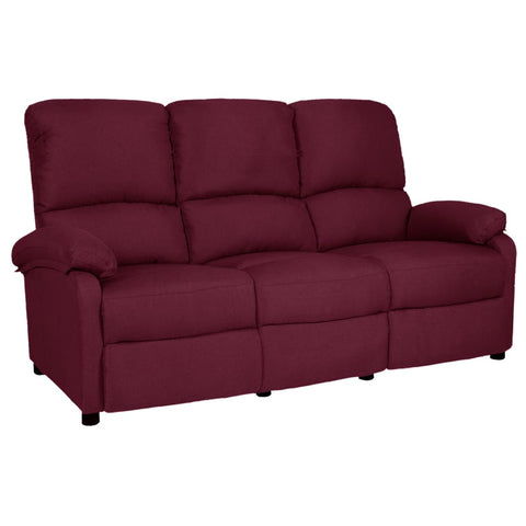 3-Sitzer-Sofa Verstellbar Lila Stoff