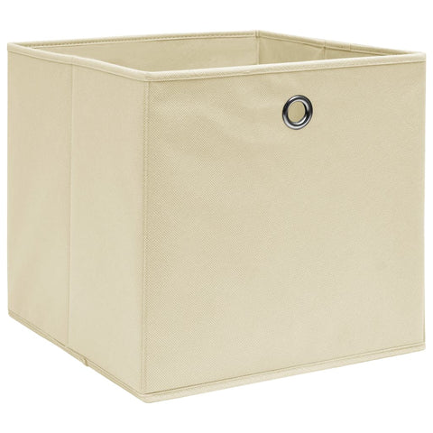 Aufbewahrungsboxen 4 Stk. Vliesstoff 28x28x28 cm Creme