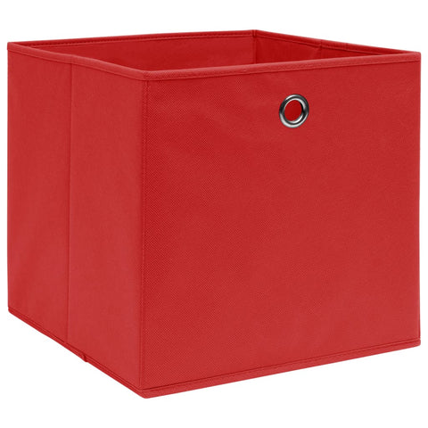 Aufbewahrungsboxen 4 Stk. Vliesstoff 28x28x28 cm Rot