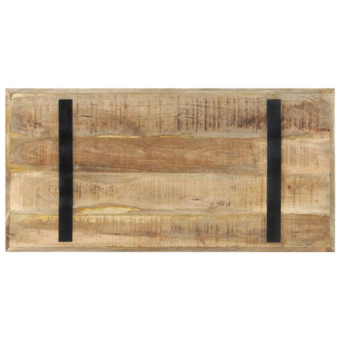 vidaXL Esstisch 120x60x76 cm Raues Mangoholz